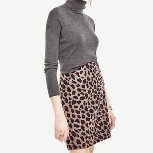 Ann Taylor Leopard Print Skirt